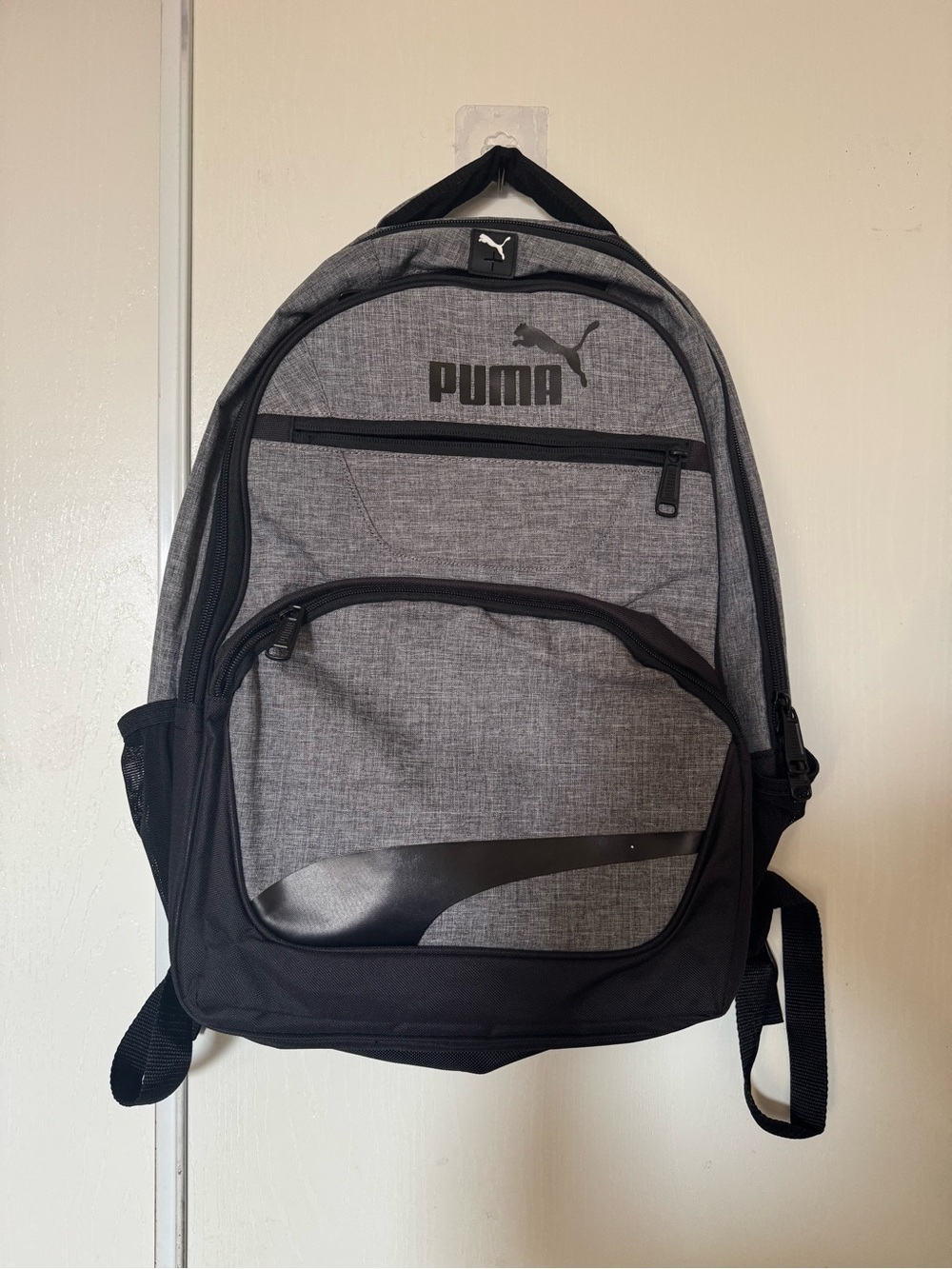 Puma Grey and Black Backpack with Logo